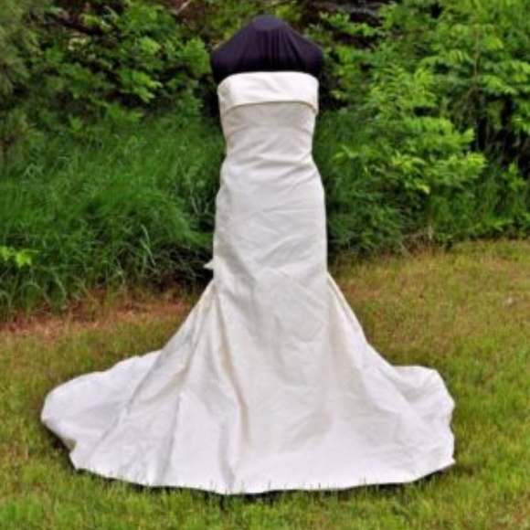 Manuel Mota Ivory  Silk Wedding  Sz8 - Picture 2 of 8